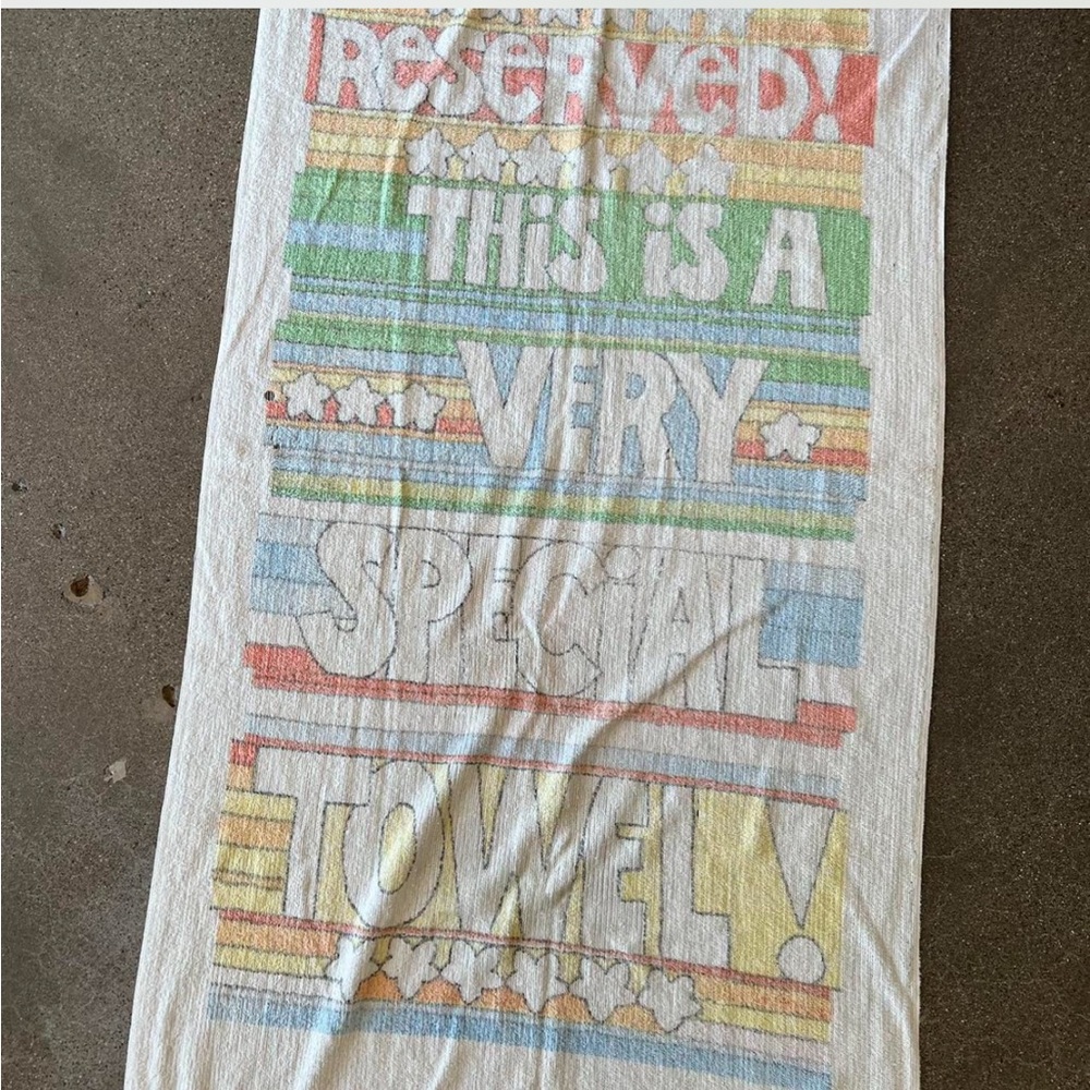 Vintage 70s beach towel beachwear